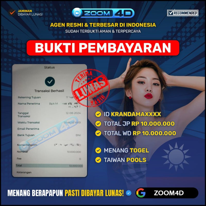 Selamat kepada user KRANDAMAXXX yang telah berhasil melakukan penarikan sebesar Rp. 10.000.000.